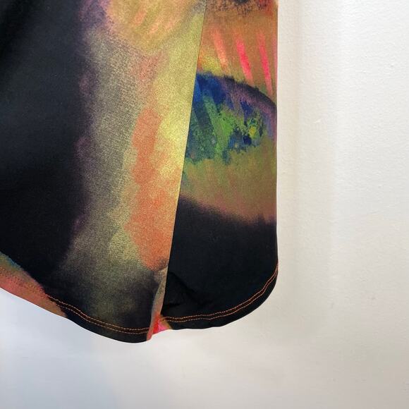 Clara Sunwoo Sun Woo Flowy Abstract Floral Asymmetrical Tunic Top Knit Womens XL - Picture 5 of 10